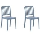 Lot De 2 Chaises De Jardin Bleues Sersale