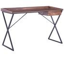 Table De Bureau 120 X 54 Cm Bois Foncé Noxon