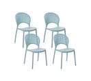 Lot De 4 Chaises Bleu Clair Ostia