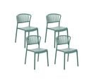 Lot De 4 Chaises De Jardin Vertes Gela