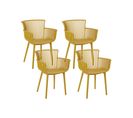 Lot De 4 Chaises De Jardin Jaunes Pesaro