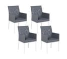 Lot De 4 Chaises De Jardin Grises Bacoli