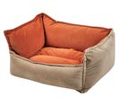 Lit Pour Chien Reversible 50 X 35 Cm Orange Et Beige Izmir