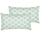 Lot De 2 Coussins Vert Menthe Kalamos 40 X 70 Cm