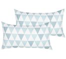 Lot De 2 Coussins Bleu Trifos 40 X 70 Cm