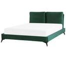 Lit Double En Velours Vert 140 X 200 Cm Melle