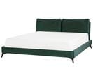 Lit Double En Velours Vert 180 X 200 Cm Melle