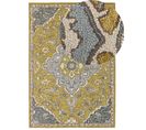 Tapis En Laine Jaune Et Bleu 160 X 230 Cm Mucur