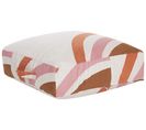 Pouf En Coton Multicolore 50 X 50 X 20 Cm Temara