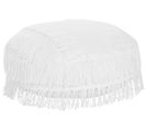 Pouf En Coton Blanc D 50 Cm Oulad