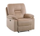 Fauteuil Velours Beige Sable Bergen