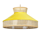 Lampe Suspension En Rotin Jaune Et Naturel Batali