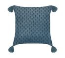 Coussin Impression En Bloc Coton Bleu Foncé Ribes 45 X 45 Cm