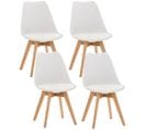 Lot De 4 Chaises De Cuisine Linares Blanc /plastique