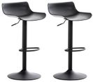 Lot De 2 Tabourets De Bar Aveiro En Plastique Noir