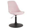 Chaise De Salle À Manger Maverick En Velours Avec Pied Trompette Rose/noir