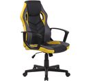 Fauteuil De Bureau / Gaming Glendale En Similicuir Et Tissu En Maille Noir / Jaune