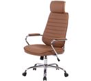 Fauteuil De Bureau  Rako Similicuir Marron Clair