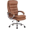 Fauteuil De Bureau Big Vancouver Similicuir Marron Clair