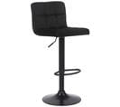 Tabouret De Bar Feni En Velours Noir