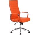 Fauteuil De Bureau Kolumbus Similicuir Orange