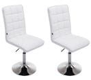 Lot De 2 Chaises De Salle À Manger Peking V2 En Similicuir Pied Trompette Blanc