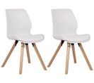 Lot De 2 Chaises De Salle À Manger Luna Blanc /plastique