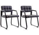 Lot De 2 Chaises Canada En Similicuir Noir