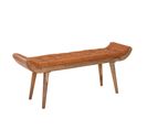 Banc D'entrée Chesterfield Banc Rembourré En Cuir Véritable Banc 125x50x38 Cm