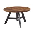 Table Basse Ronde Bois Massif 60x60x35 Cm Moderne Petite Table De Salon