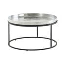 Table Basse Ronde Métal 62x62x36cm Petite Table De Salon Moderne Martelé