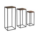 Tables Gigognes Bois Massif Table D'appoint Basse Moderne Lot De 3