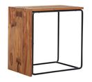 Table D'appoint Bois Massif 45x30x45 Cm Petite Table Salon Rectangulaire