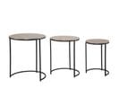 Table D'appoint Lot De 3 Petite Table Basse De Salon Métal Moderne Or