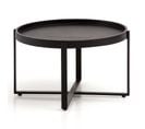 Table Basse Ronde Bois Massif Métal 60x60x35 Cm Table Salon Moderne