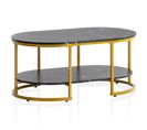 Table Basse Aspect Marbre 100 Cm Table De Salon Rectangulaire Moderne