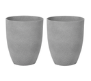 Lot De 2 Cache-pots Gris 35 X 35 Cm Croton