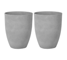 Lot De 2 Cache-pots Gris 43 X 43 Cm Croton