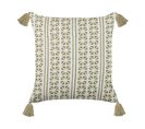 Coussin Impression En Bloc Coton Vert Syringa 45 X 45 Cm