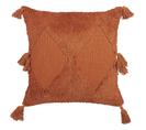 Coussin Touffeté Coton Orange Avium 45 X 45 Cm