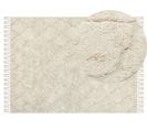 Tapis En Coton 140 X 200 Cm Beige Silchar