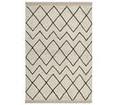 Tapis En Coton 160 X 230 Cm Beige Et Noir Eldes