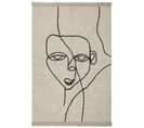 Tapis En Coton Beige Et Noir 160 X 230 Cm Nuru