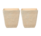 Lot De 2 Cache-pots Beiges 49 X 49 X 53 Cm Delos