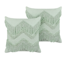 Lot De 2 Coussins Coton Vert Bacopa 45 X 45 Cm