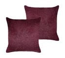 Lot De 2 Coussins Rouge Bordeaux Pilea 45 X 45 Cm