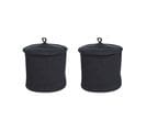 Lot De 2 Paniers En Coton Noir D 33 Cm Silopi