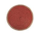 Tapis Rond En Jute D 120 Cm Rouge Et Beige Menemen