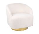 Bouclé Fauteuil Crème Lavik