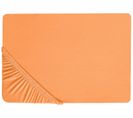 Drap-housse En Coton 200 X 200 Cm Orange Janbu